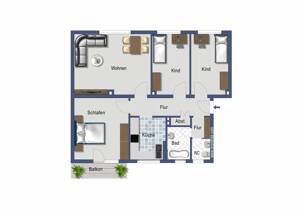 ACHTUNG SOMMERAKTION ! Ab 01.08.2026 ! 4,5- Zimmer- ETW mit Balkon in E- Katernberg, Hanielstr. 15 ! – 45327 Essen – Vorschaubild 3