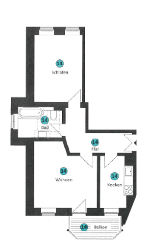 1. Monat Kaltmietfrei! Inkl. neuer EBK – 4157 Leipzig – Vorschaubild 2