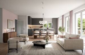 NEUBAU: Exklusive 5-Zimmer-Erdgeschosswohnung mit direktem Zugang zum Hobbyraum in begehrter Lage – 81929 München – Vorschaubild 4