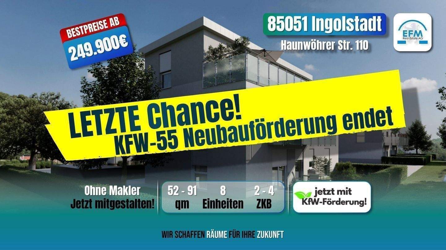 ++ZINS-/MIET-/ENERGIESPAREND++ 3 ZKB mit KfW 100.000€-Darlehen – Ingolstadt – Bild 1 von 9