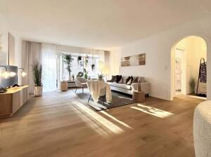 Einziehen und wohlfühlen - Stilvoll sanierte Wohnung mit Balkon & Gartenblick