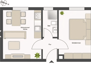 Niedersedlitz 2 Zimmerwohnung mit Stellplatz – 1259 Dresden – Vorschaubild 1