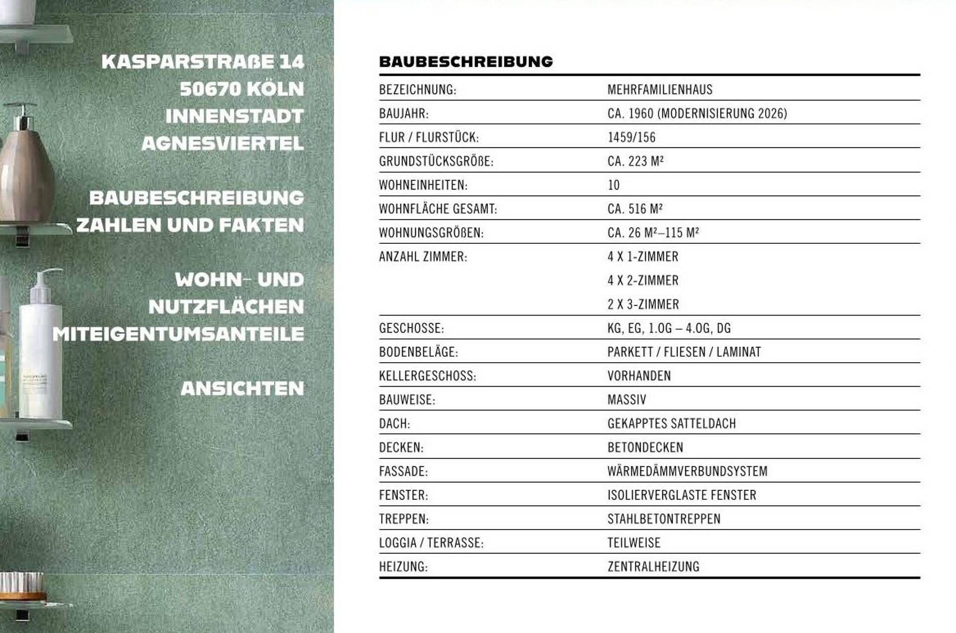 Etagenwohnung in 50670 Köln mit 57,71 m² kaufen