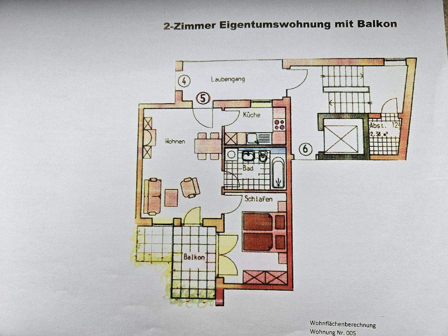 Gemütliche 2 Zimmer Wohnung mit großzügigem Balkon in Würzburg – Würzburg – Vorschaubild 9