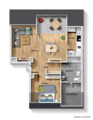 Seltene Gelegenheit! Interessante 2,5 Zimmer-Wohnung mit Balkon in Stuttgart! – 70567 Stuttgart – Vorschaubild 3