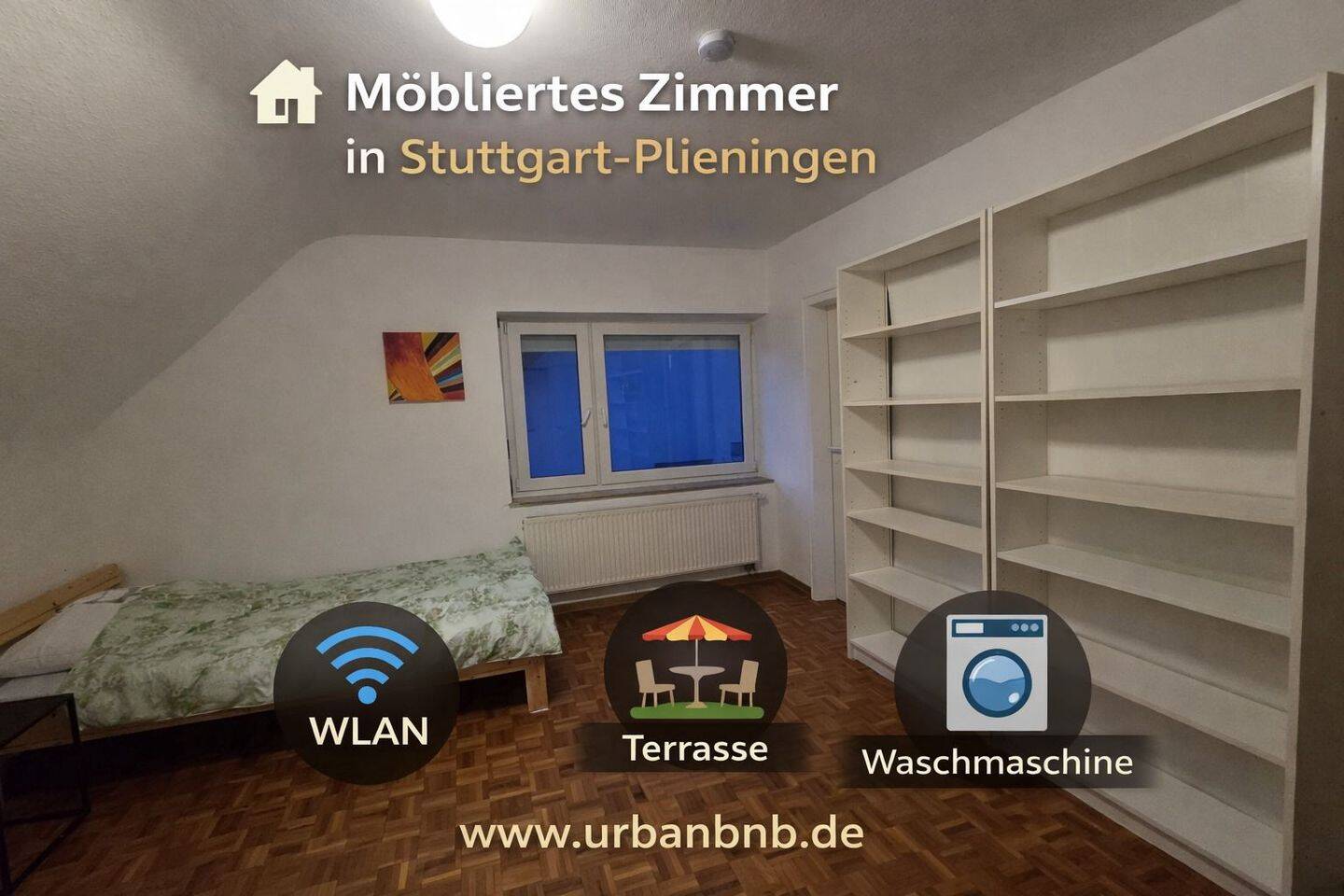 Möbliertes Zimmer in Stuttgart-Plieningen- Wohnen auf Zeit
