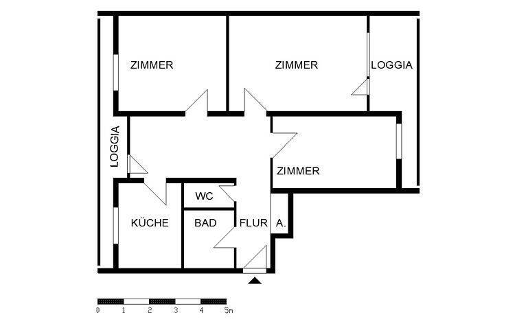 Ab sofort frei- gut geschnitten 3-Zimmer-Wohnung mit Balkon in MG Schmölderpark - WBS erforderlich – Mönchengladbach – Vorschaubild 3
