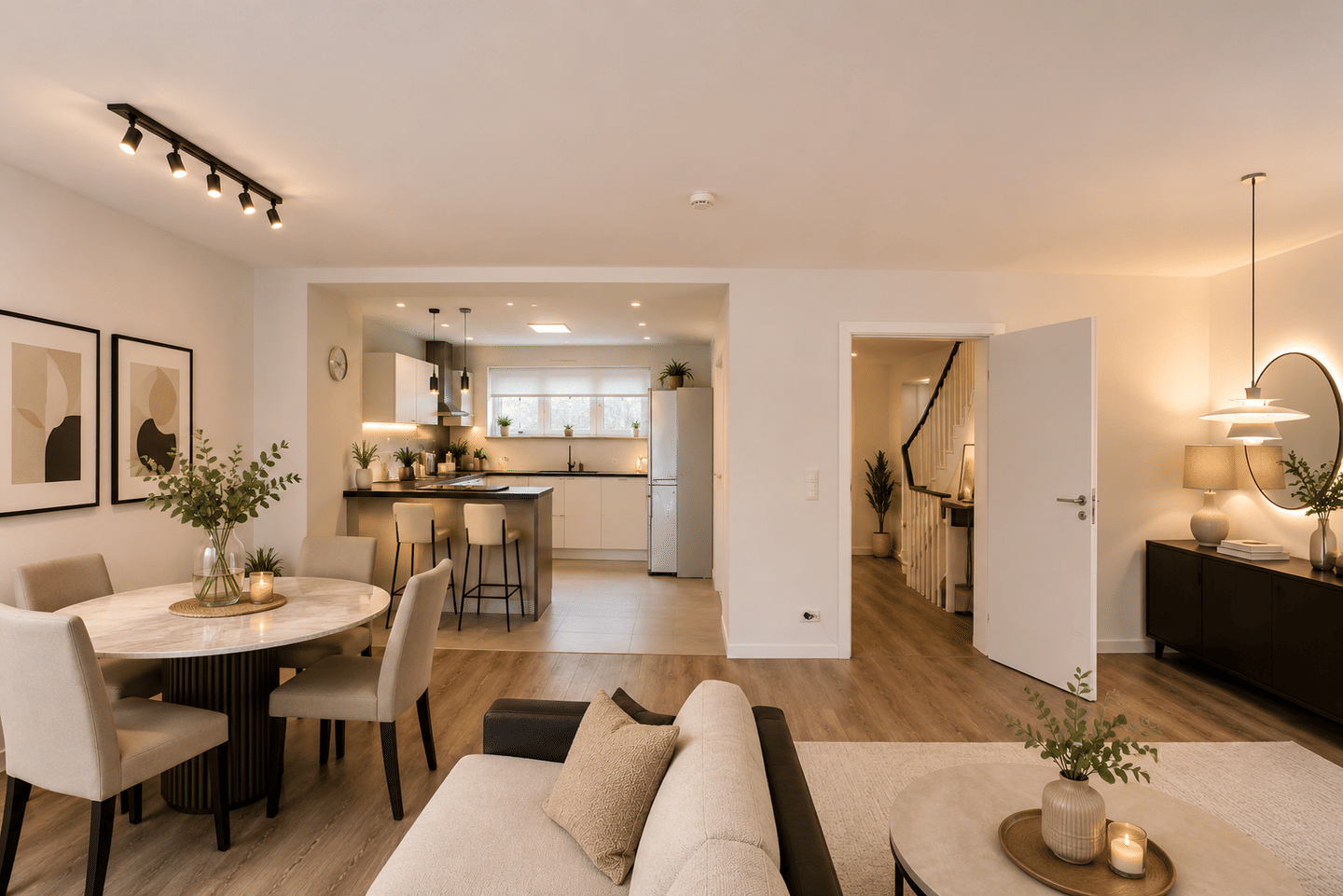 Ein Zuhause zum Ankommen – Reihenendhaus mit sonnigem Südgarten und 2 Garagen in Lörick – Düsseldorf – Vorschaubild 2