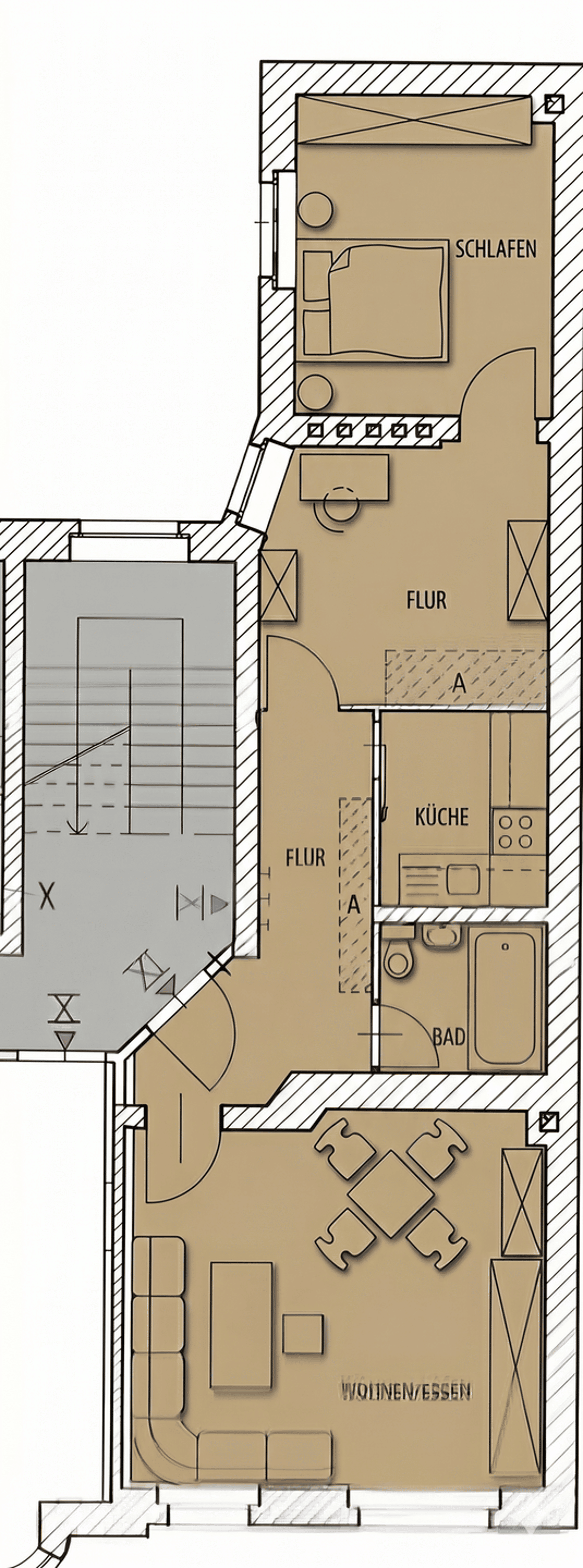 Sanierte 3-Raum-Wohnung in der Johannesvorstadt – 99086 Erfurt – Bild 1 von 9
