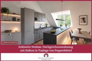 Exklusive Neubau-Dachgeschosswohnung mit Balkon in Toplage von Poppenbüttel