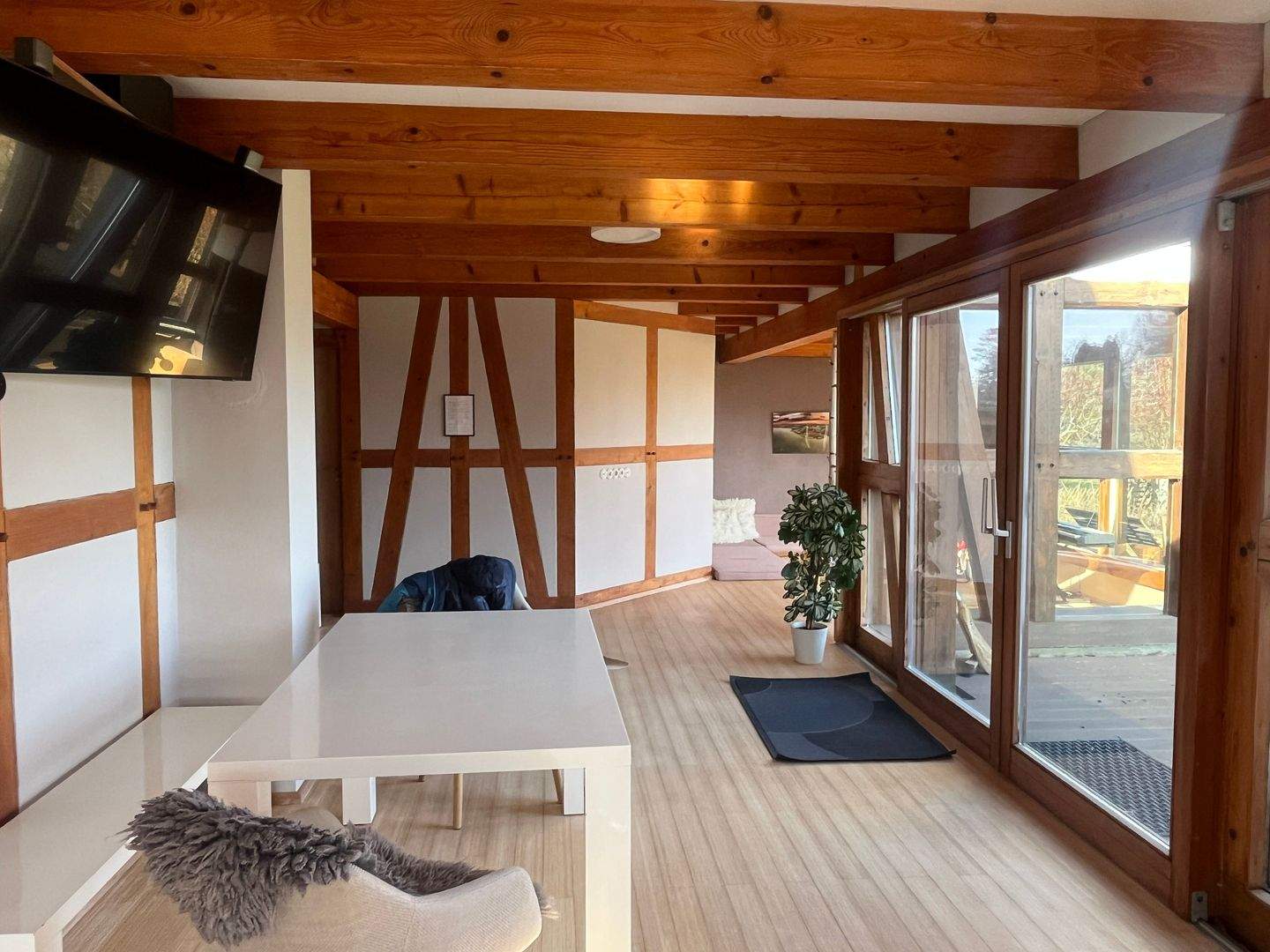 Niedrigenergie 28,77 Kwh, Haus Reet Fachwerk + Ferienhaus am Jasmunder Bodden auf der Insel Rügen – Buschvitz – Vorschaubild 4