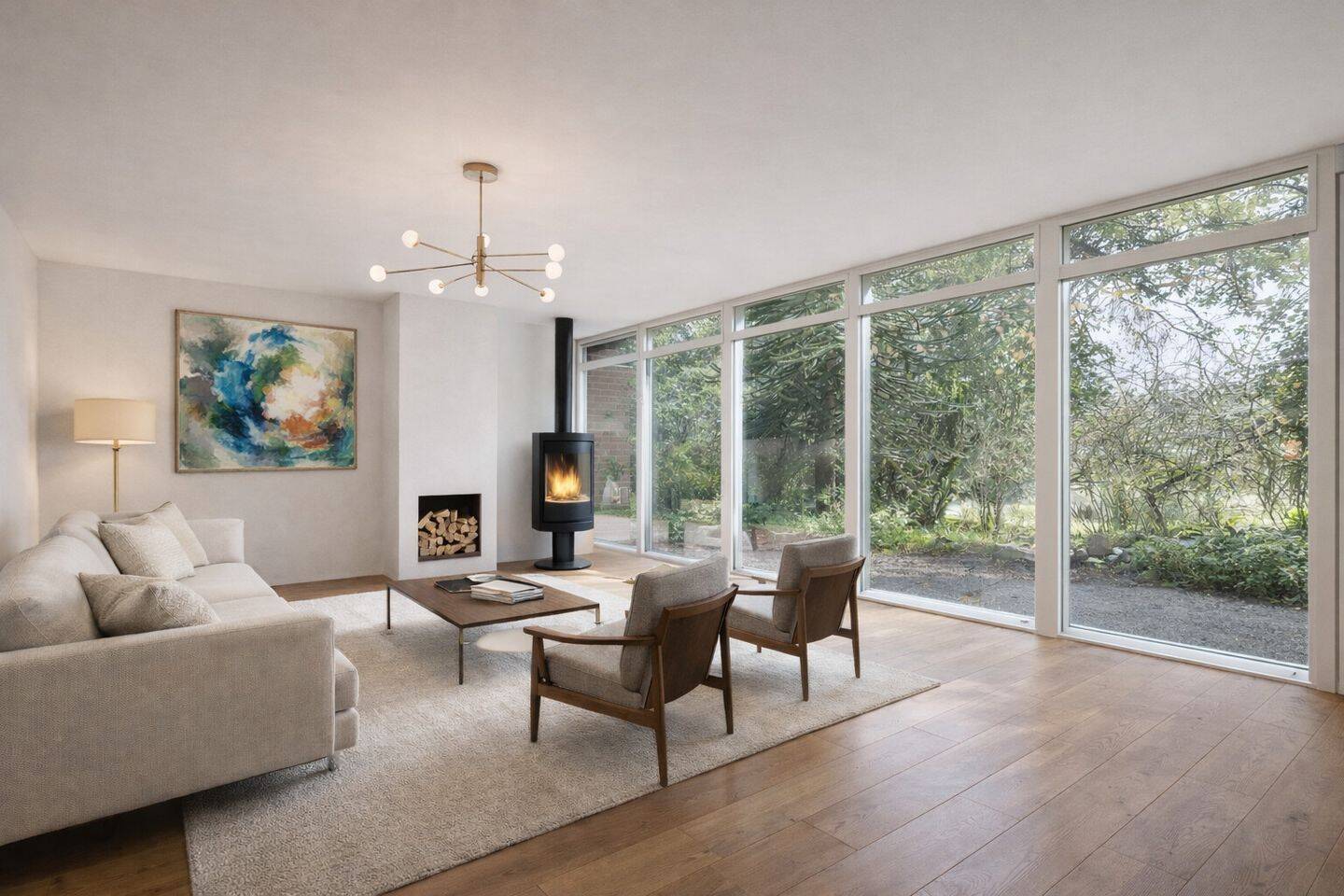 Kult 70er Jahre Bungalow: 135qm Wohnen auf einer Ebene, riesige Fensterfronten, idyllischer Garten! Preis auf Nachfrage – Nürnberg – Vorschaubild 3