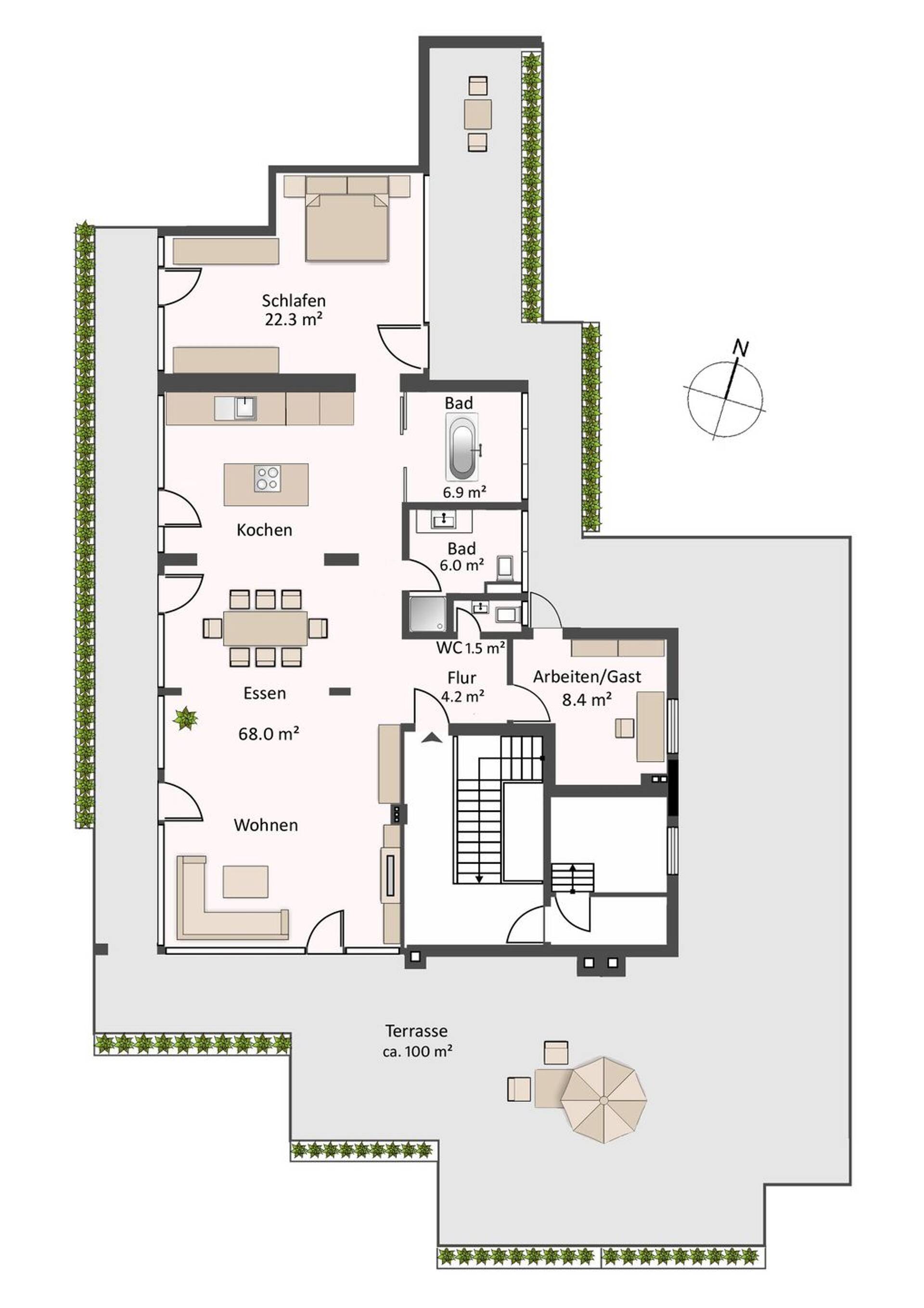 Penthouse in 84034 Landshut mit 140 m² kaufen