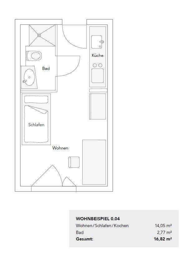 KAPITALANLAGE 1-Zimmer-Wohnung Nürnberg – Neuwertig und Vollmöbliert – Nürnberg – Vorschaubild 2