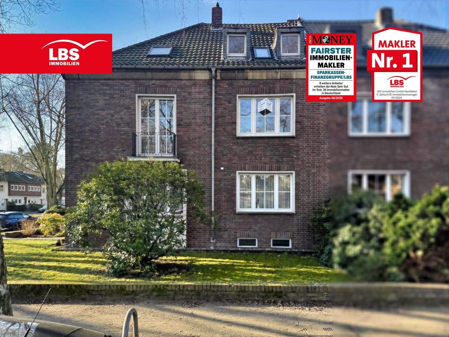 Wohnhaus mit drei Wohnebenen I 3 Garagen & Garten im Bismarckviertel – Krefeld – Bild 1 von 9