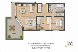 88677 Markdorf Penthouse mit Aufzug Wohnen am Anger – 88677 Markdorf – Vorschaubild 5
