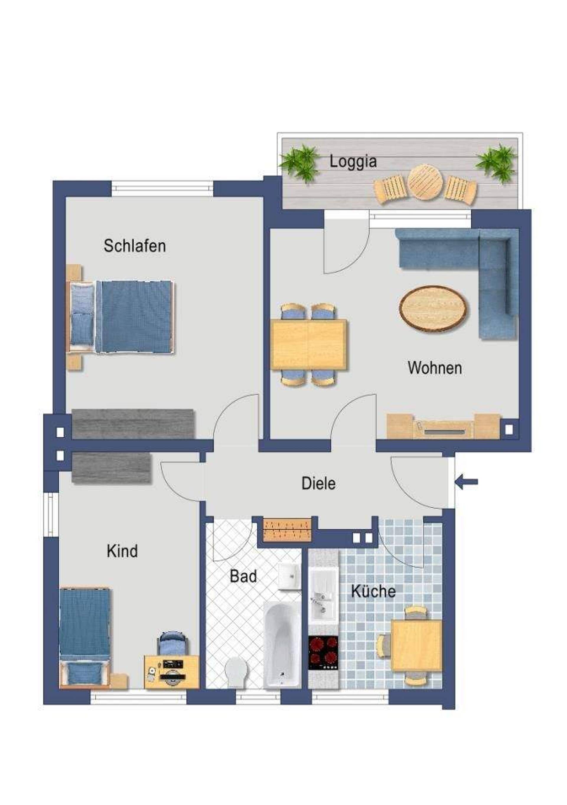Etagenwohnung in 51103 Köln mit 71 m² kaufen