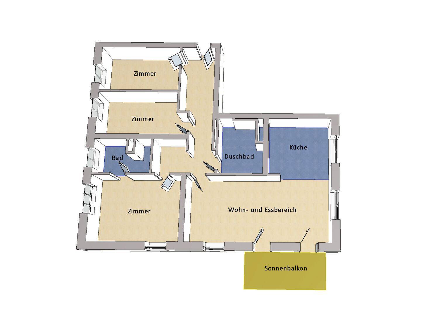 IMMOBERLIN.DE - Exzellente Wohnung mit Südbalkon & Tiefgaragenplatz in sehr angenehmer Lage – Berlin – Vorschaubild 8