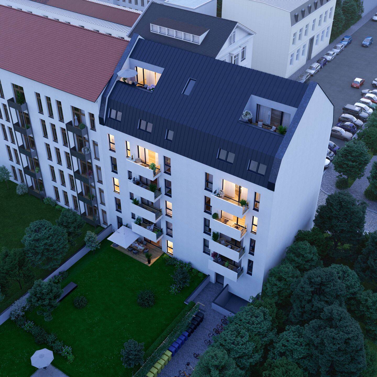 NEUBAUPROJEKT LANGE 30 - Lichtdurchflutete 2-Raum-Wohnung mit Loggia und edlem Parkettboden – Leipzig – Vorschaubild 3