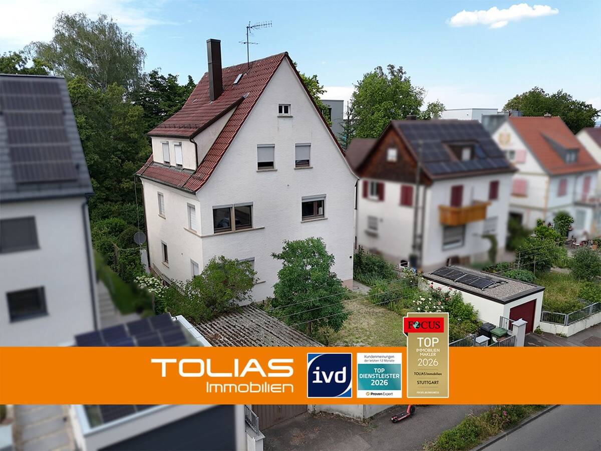 Dreifach clever: Mehrfamilienhaus in Feuerbach mit stabilen Einnahmen und Entwicklungspotenzial – 70469 Stuttgart – Bild 1 von 9