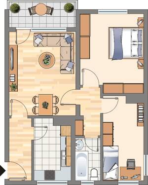 Demnächst frei! 3-Zimmer-Wohnung in Dortmund Wickede mit Laminat!!!!! – 44319 Dortmund – Vorschaubild 3