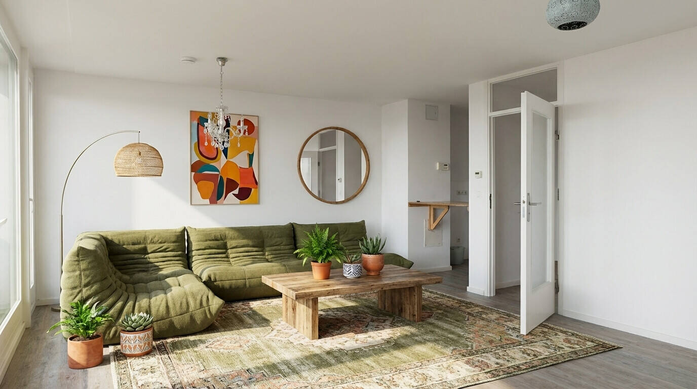Bezugsfreie, lichtdurchflutete, offene 1-Zimmer-Wohnung