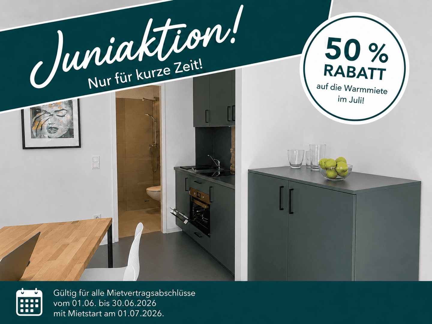 Schicke & möblierte all-inclusive Wohnung mit Balkon zentral in Oldenburg | Suite