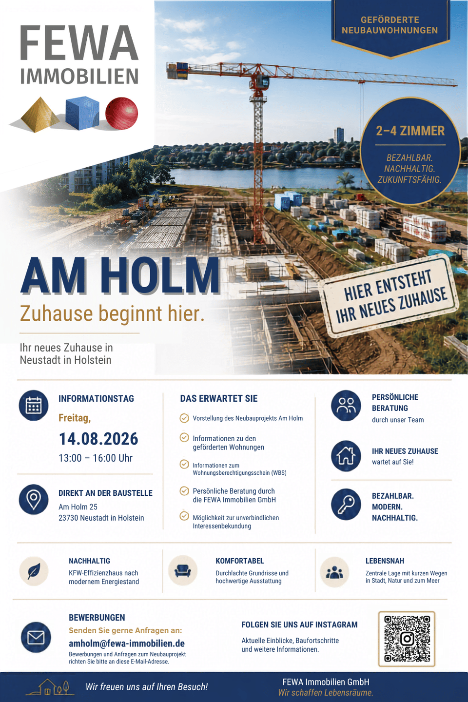 Am Holm - Neustadt in Holstein - Neubau von 3 Häusern mit 79 geförderten Wohnungen