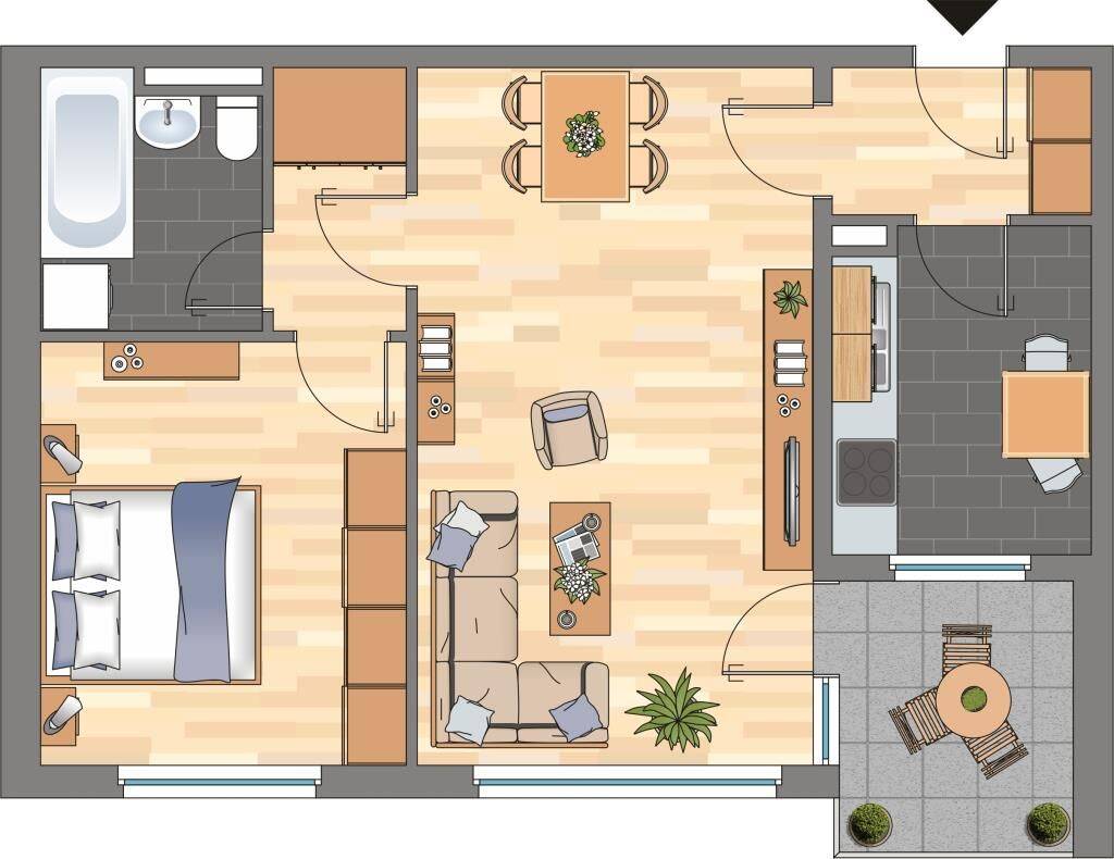 Demnächst frei! 2-Zimmer-Wohnung in Wolfsburg Westhagen evtl. mit Küchenübernahme – Wolfsburg – Vorschaubild 2