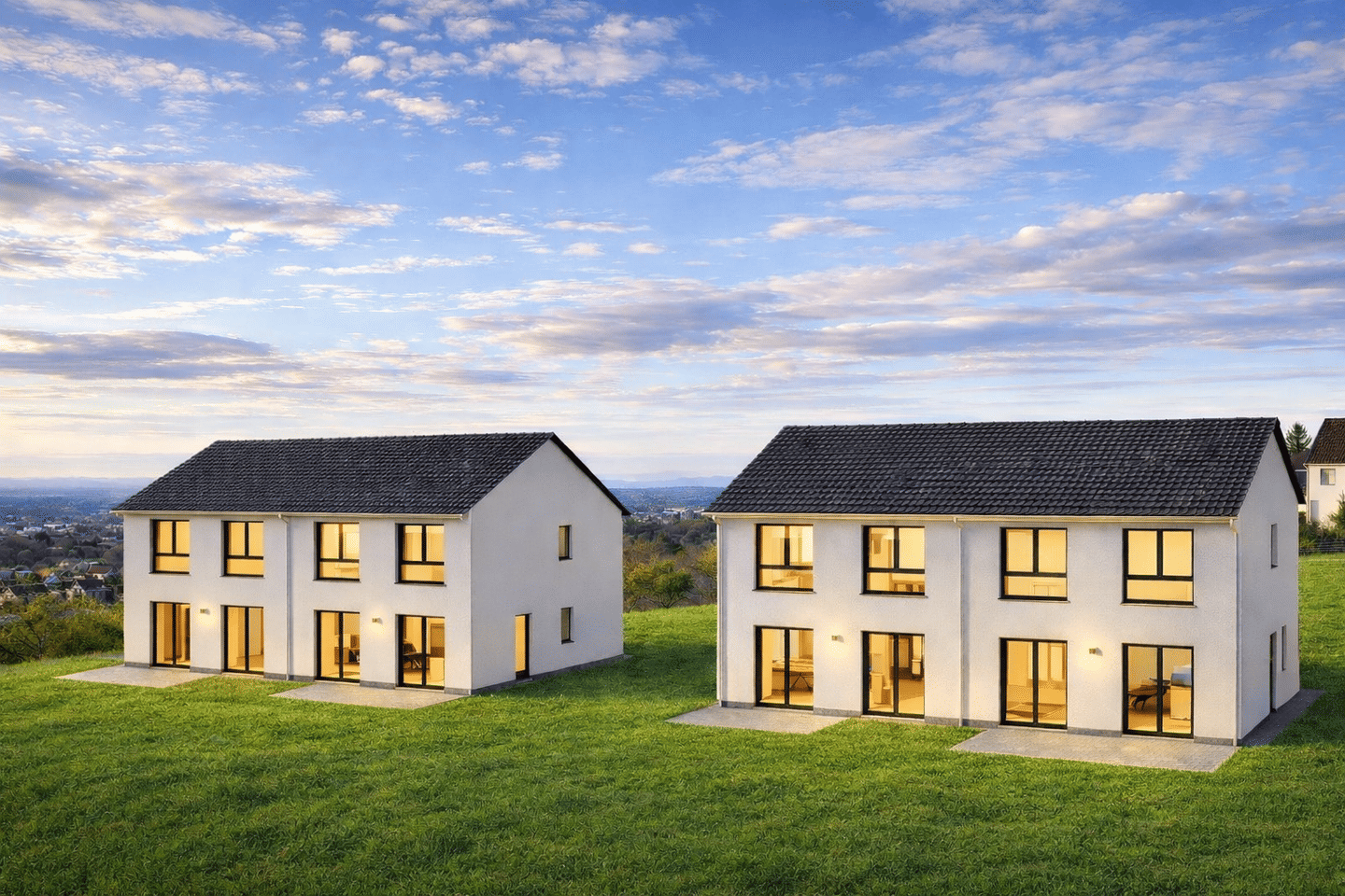 Platz für Familie und Zukunft: Neubau-DHH mit 136 m², PV & KfW-QNG-Standard, LE-Oberaichen – Leinfelden-Echterdingen – Bild 1 von 9