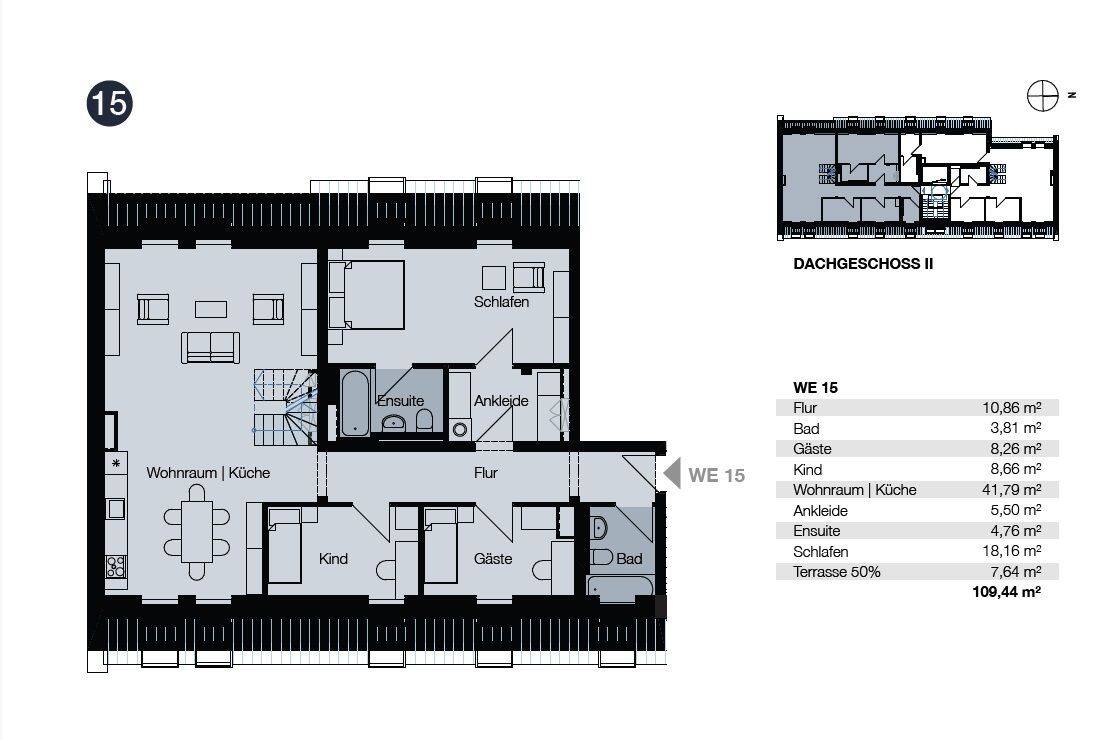 4-Raum Wohnung mit Weitblick von der 15 m² großen Dachterrasse – Leipzig – Vorschaubild 5