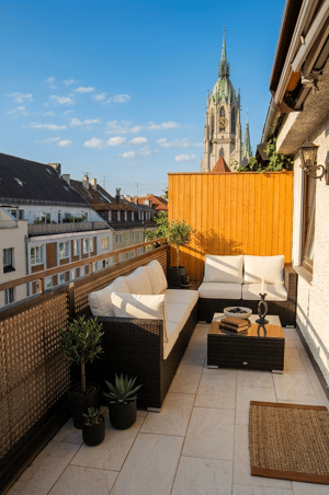 Logenplatz in der Ludwigsvorstadt: Dachgeschoss-Wohnung mit 2 Terrassen & Blick auf die Kirche St. Paul – 80336 München – Vorschaubild 1