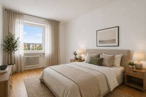 Nicht aufwendig zu renovieren: 3-Zimmer-Wohnung mit Balkon und eigenem Garagenplatz – 80939 München – Vorschaubild 5