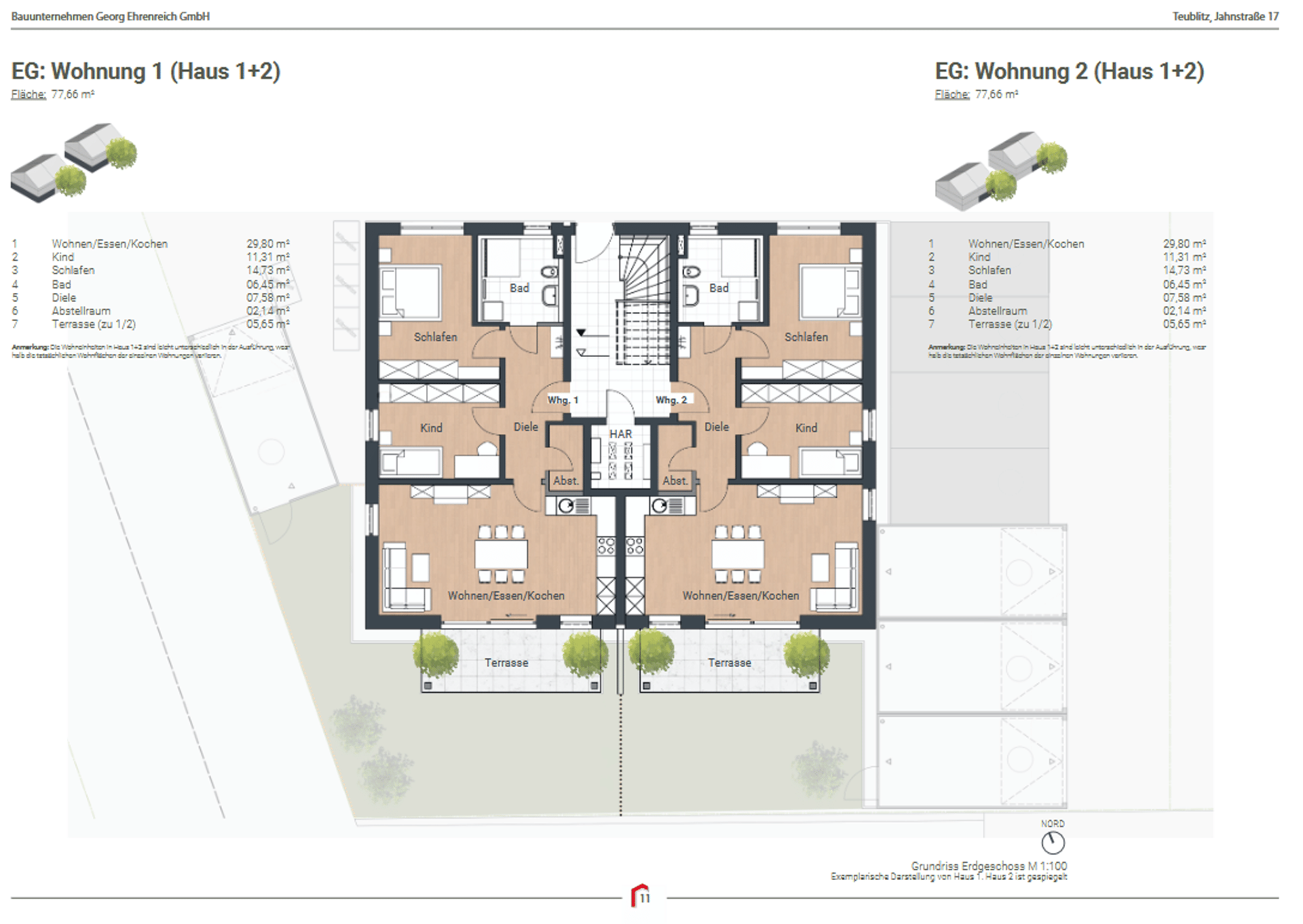 Erdgeschosswohnung in 93158 Teublitz mit 110,03 m² kaufen