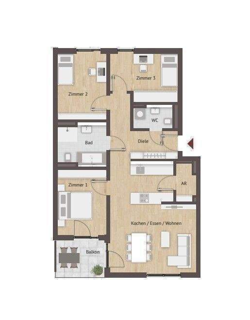 OH WIE SCHÖN IST LAUFAMHOLZ! Helle 4-Zimmer-Wohnung mit Sonnenbalkon - sofortiger Einzug möglich! – Nürnberg – Vorschaubild 8