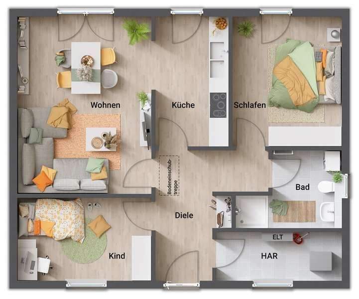 **Ihr Bungalow mit 78 m³ - 3 Zimmer** – Petershagen/Eggersdorf – Vorschaubild 3