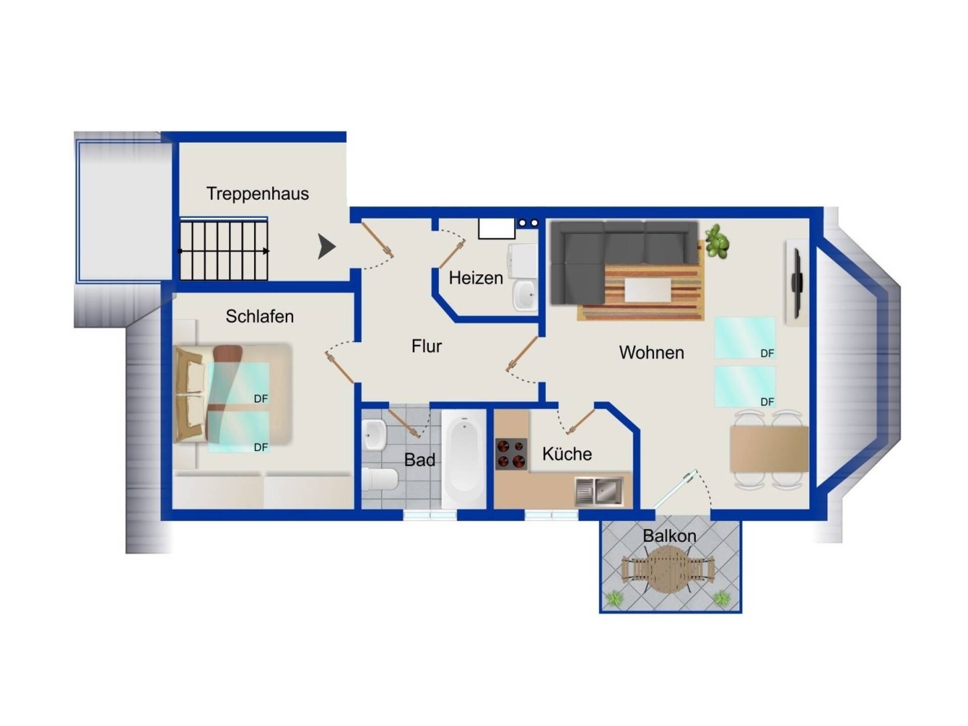 Etagenwohnung in 18209 Bad Doberan mit 47 m² kaufen