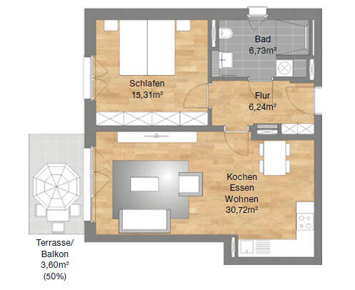 27 Neubau-Eigentumswohnungen in zwei Häusern - komplett barrierefrei – Nürnberg – Vorschaubild 8
