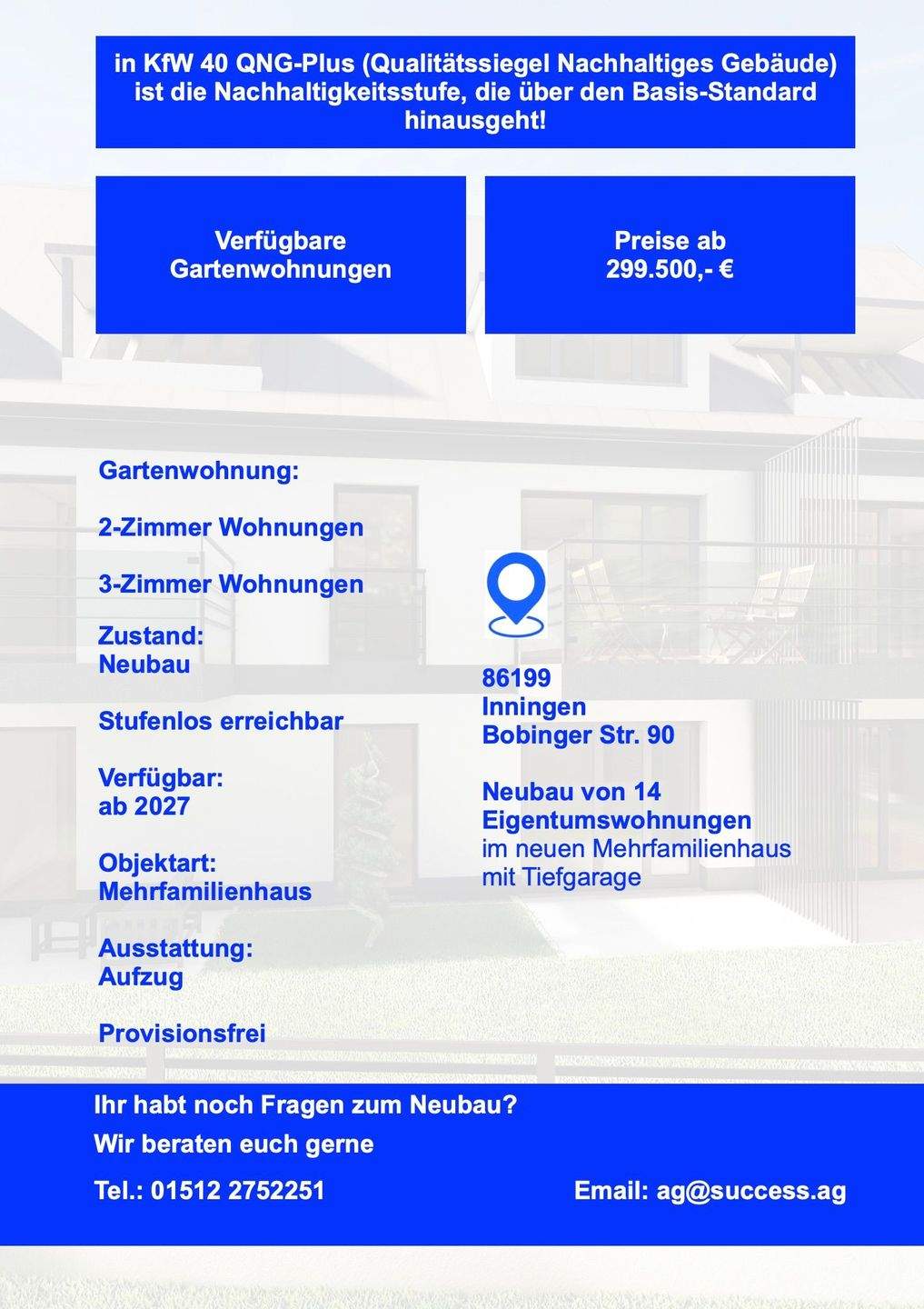 2 ZKB Wohnung Nr.: 3 in 86199 Augsburg Stadtteil Inningen – Augsburg – Vorschaubild 2