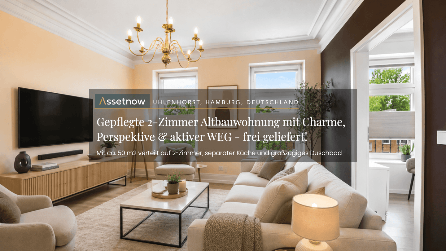 Uhlenhorst: Gepflegte Altbauwohnung mit Charme, Perspektive & aktiver WEG