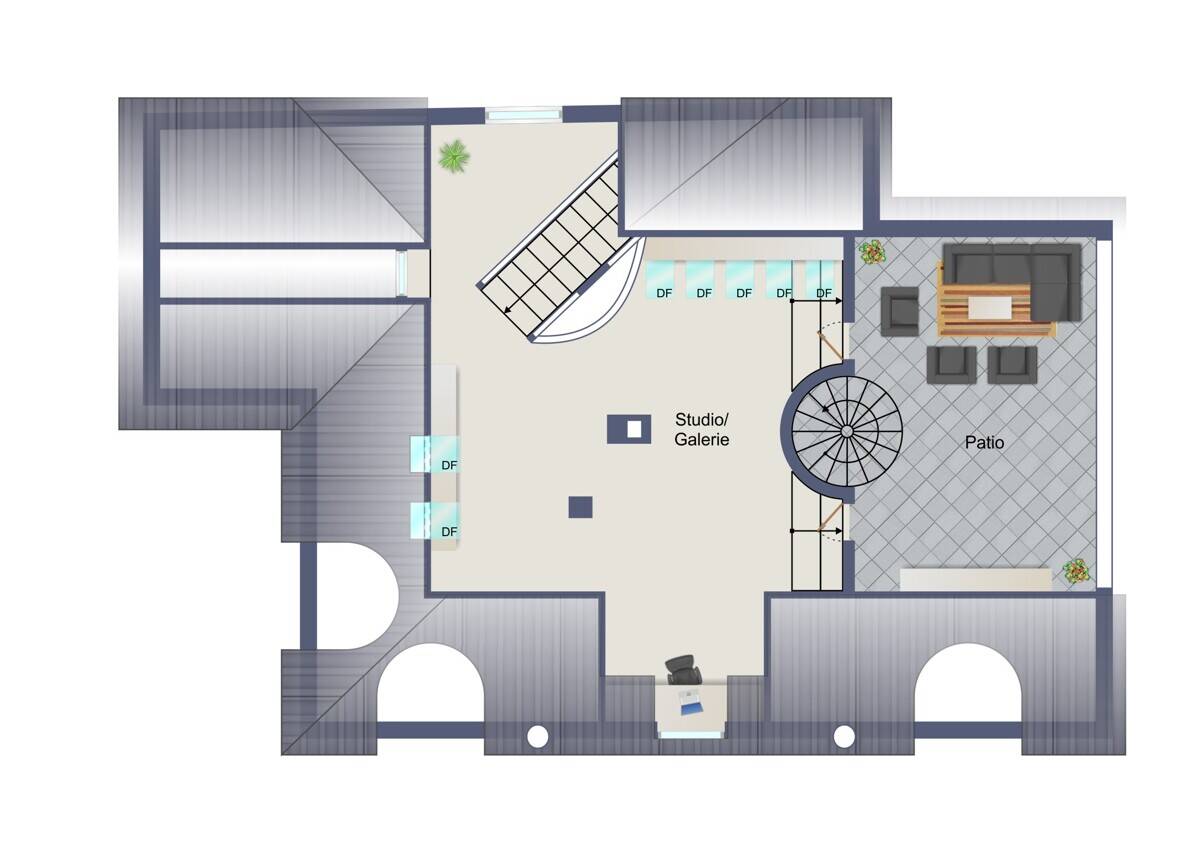 Für Individualisten: Galeriewohnung mit Balkon, Patio + 360°-Dachterrasse direkt an der Pegnitz – Nürnberg – Vorschaubild 4