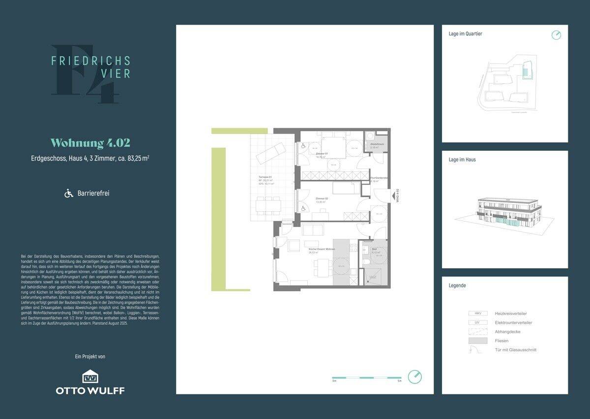 Barrierefrei und komfortabel mit eigenem Garten und Terrasse: Moderne 3-Zimmer- in Poppenbüttel – Hamburg – Vorschaubild 8