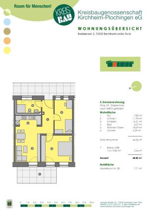 Badwiesen 2030 - hier wird das Wohnen von morgen schon heute gelebt.**WBS** – 73230 Kirchheim unter Teck – Vorschaubild 2