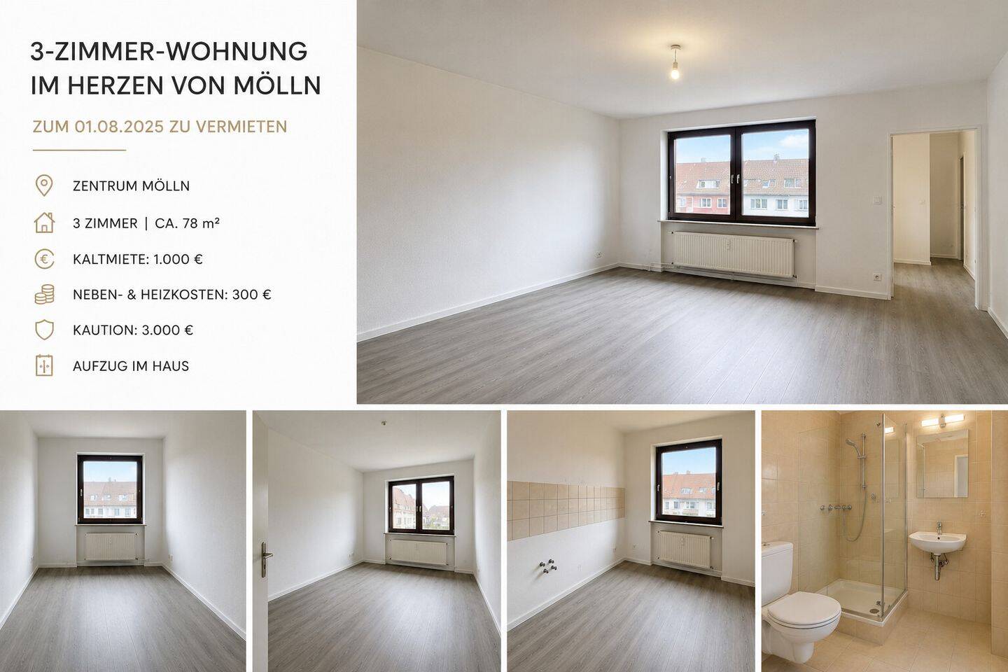 3- Zimmer Wohnung im Zentrum von Mölln