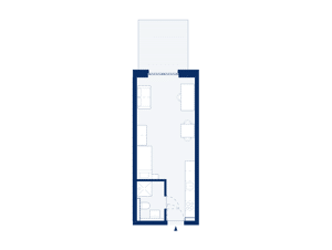 1-Zimmer-Apartment mit Terrasse zur Parkseite (B05) – 53129 Bonn – Vorschaubild 4