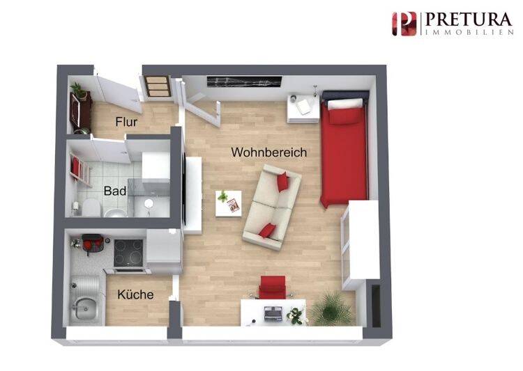 Modernisiertes 1-Zimmerapartment in Mannheim-Schwetzingerstadt – Mannheim – Vorschaubild 3