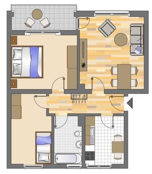 Demnächst frei! 3-Zimmer-Wohnung in Gelsenkirchen Hassel – 45896 Gelsenkirchen – Vorschaubild 1