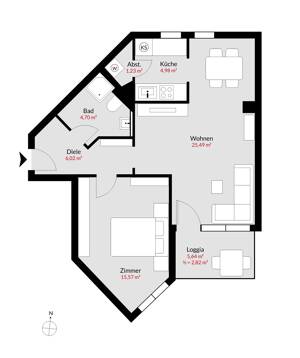 Freimann - Ruhig. Gepflegt. Zeitlos. - Sonnenloggia zur Erholung! – 80939 München – Vorschaubild 9