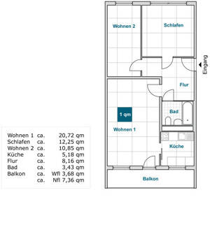Aktuelle Renovierung einer herrlichen 3-Raum-Wohnung! – 1169 Dresden – Vorschaubild 2