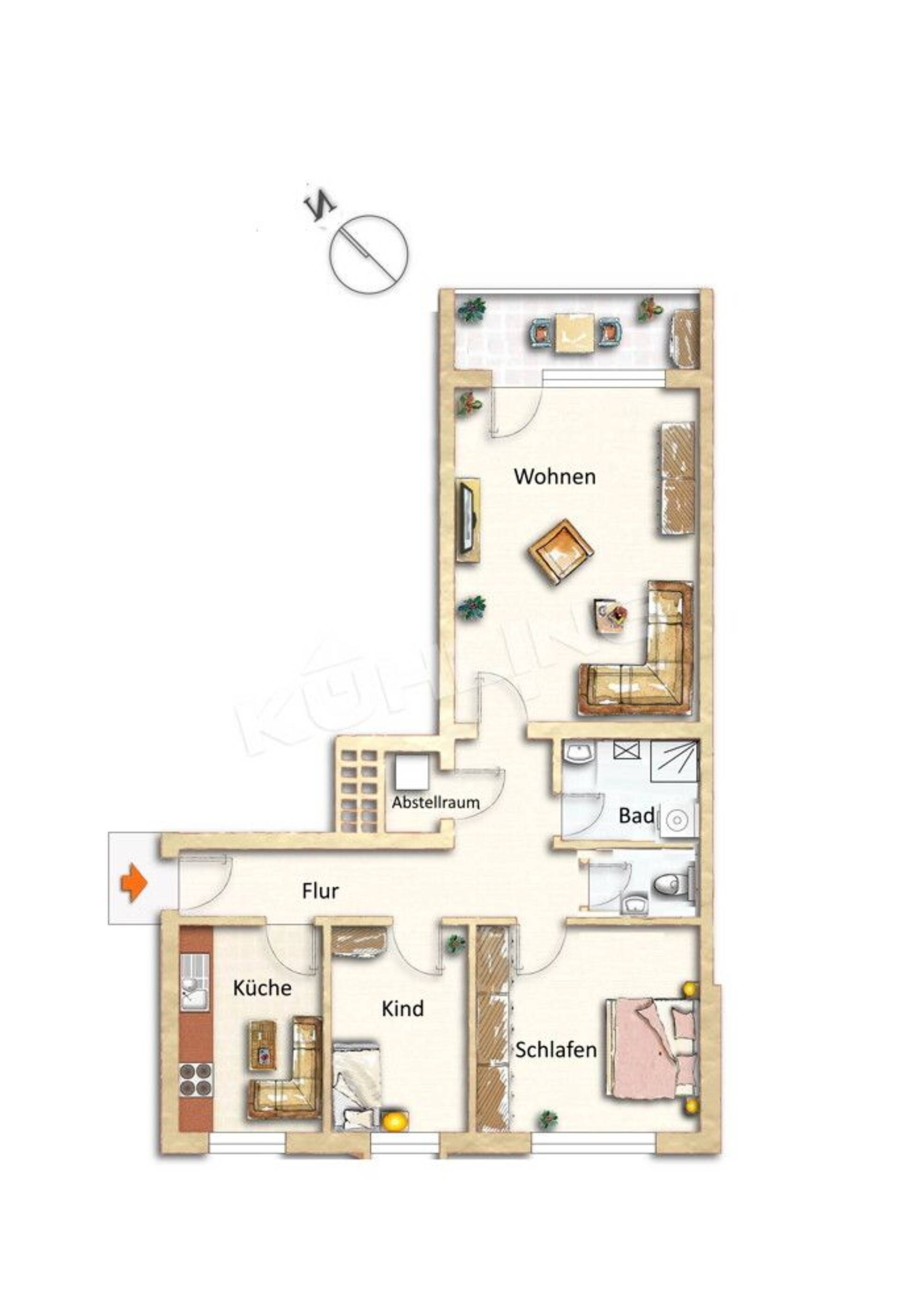 Etagenwohnung in 49377 Vechta mit 81,31 m² kaufen